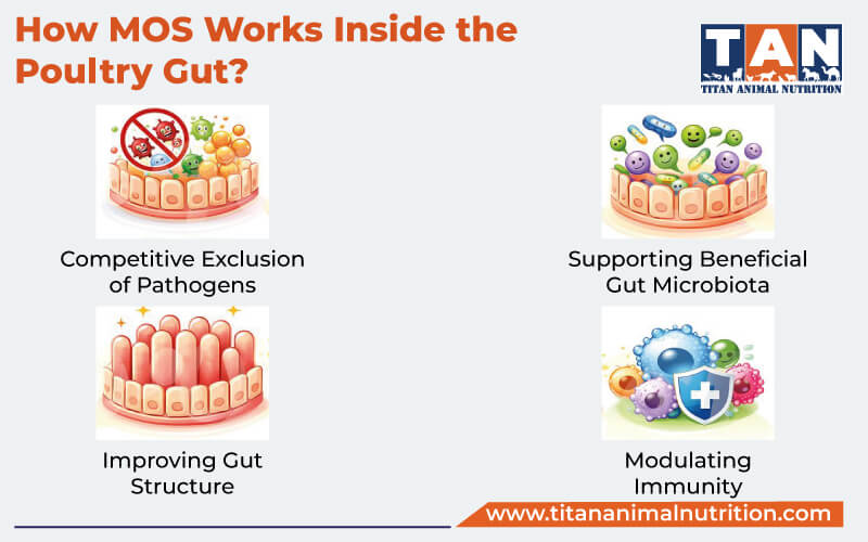 How MOS Works Inside the Poultry Gut?