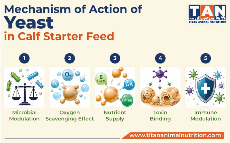 Mechanism of Action of Yeast in Calf Starter Feed