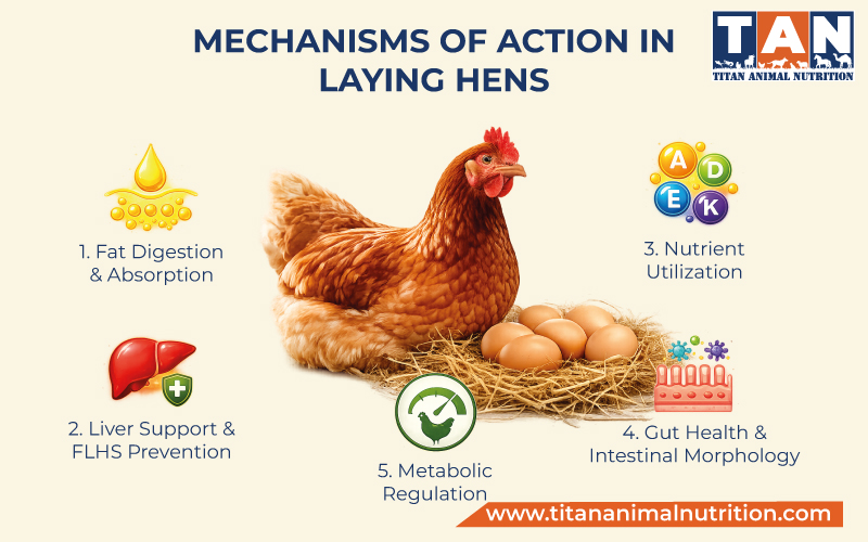 Mechanisms of Action in Laying Hens